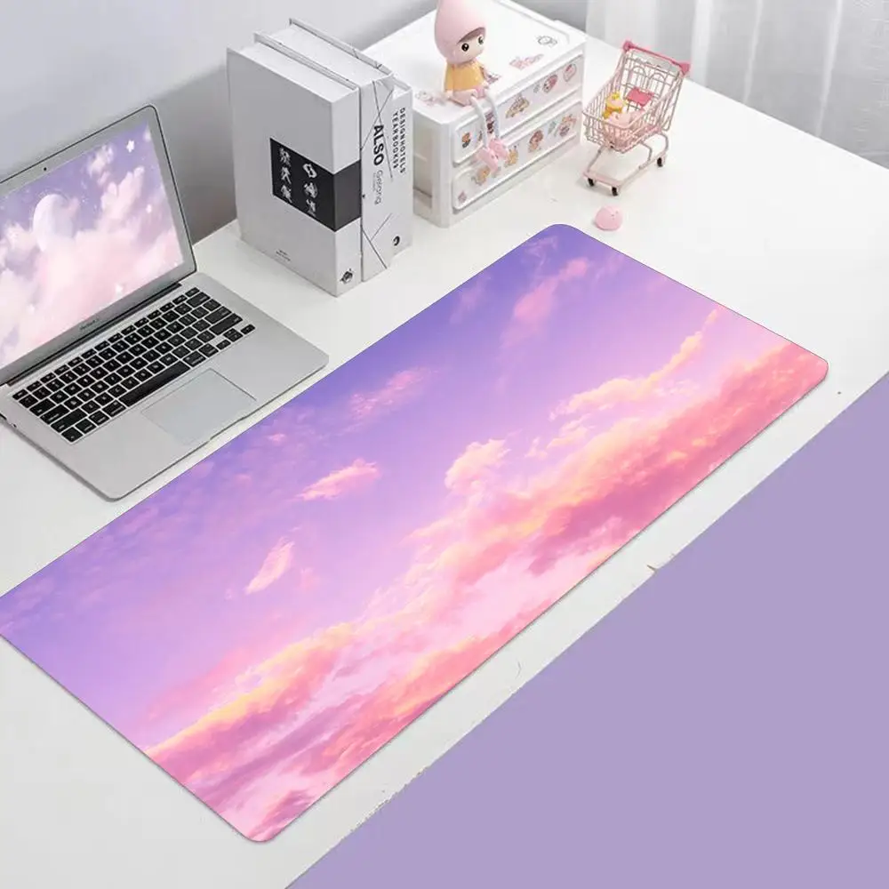 P-pink sky Mouse Pad Mouse Pad Gaming Mousepad Speed Desk Mat Laptop Gaming Mats For Office Carpet Desk Accessories