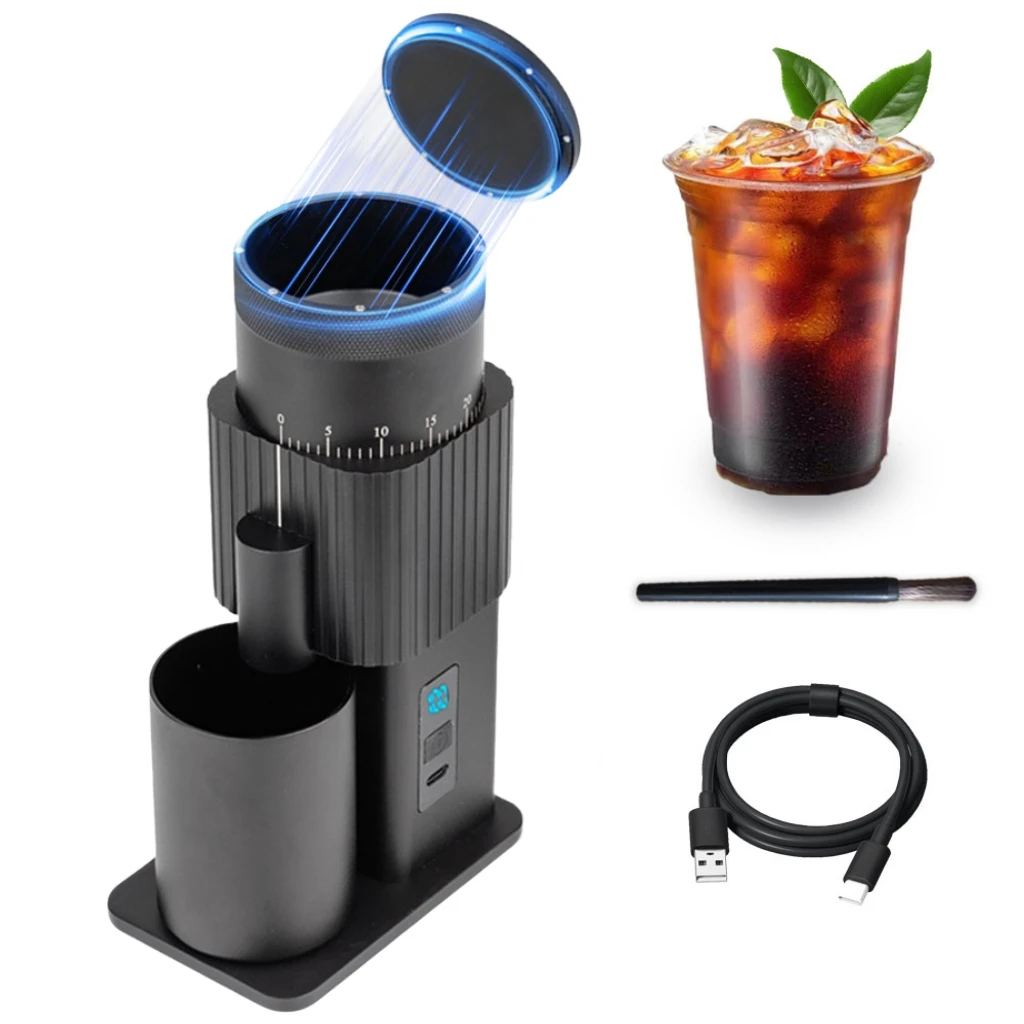 

CF WISDOM Высококачественная электрическая 6-звездочная резак для кофейных зерен, 25 г, резервуар, компактный портативный PourOver для домашнего пивоварения