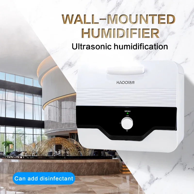 

-5L Auto Refilling Water Humidifier Wall Mounted Ultrasonic Big Fog Machine 1.5l/h Evaporation Dry Air Oxygen Humidifier
