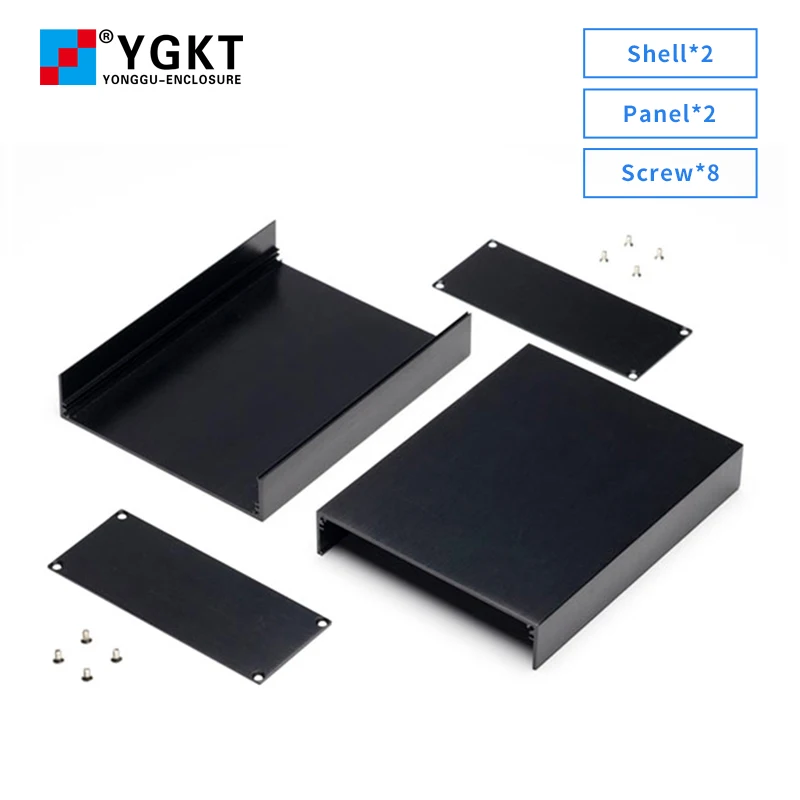 Factory Supply Anodized PCB Box Experimental Equipment Extruded Housing Extrusion Aluminium Electronic Enclosure H23 125*51MM