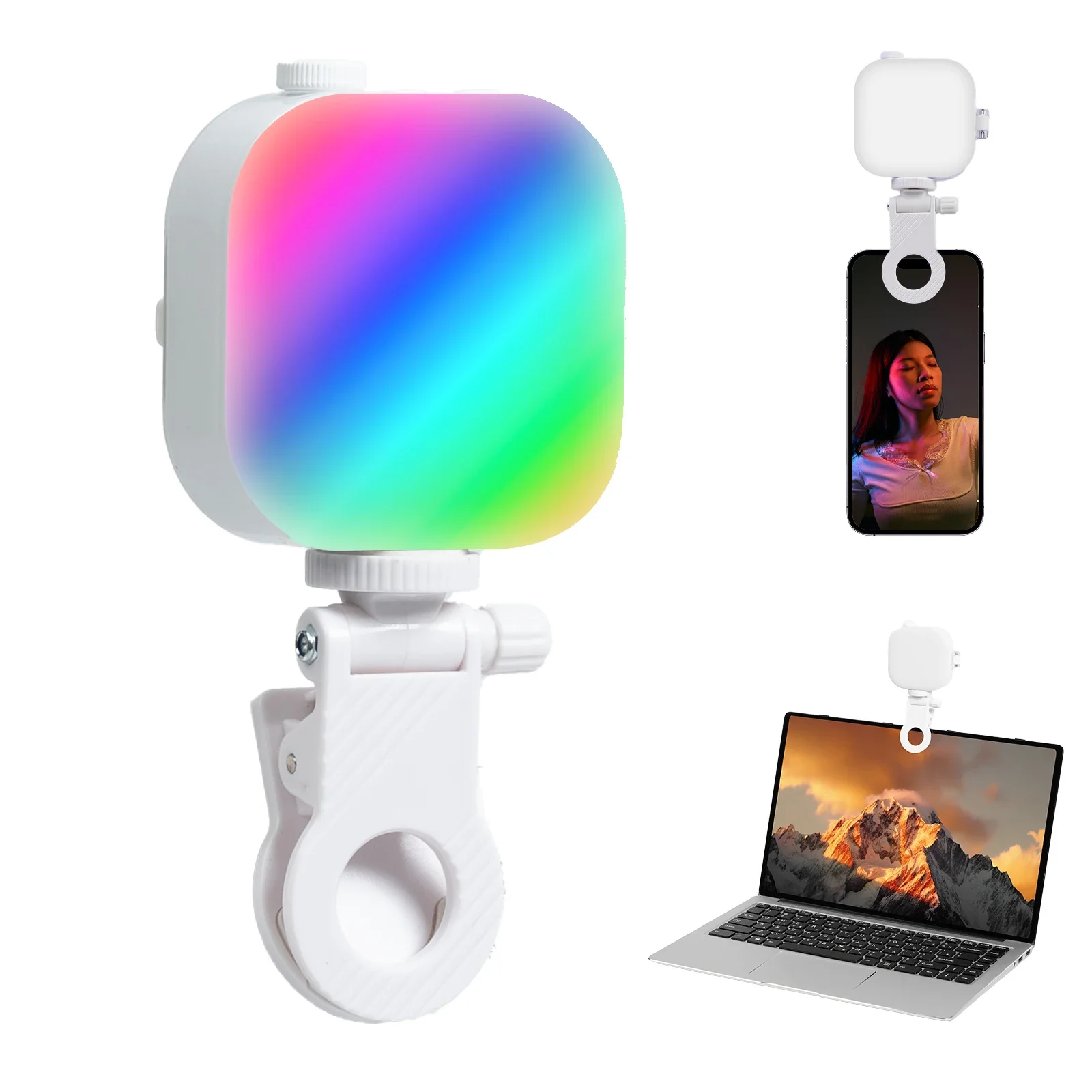 

TELESIN Mini Desktop Ice Cube Light P5-Bgd-03 Mobile Phone Magnetic Light Portable Rgb Beauty Photo Customization Pocket Lights