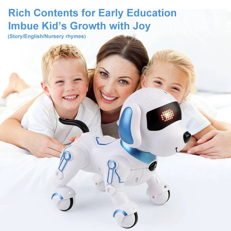 Robot Puppy , Intelligent Remote Control  Electronic Stem Programming Interaction Early Learning, Child Toy Gift