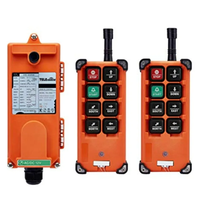 

F21-E1B Hoist Crane Industrial Remote Control Wireless Transmitter Push Button Switch Channel AC/DC 12V 2 Transmitter + 1 Recve