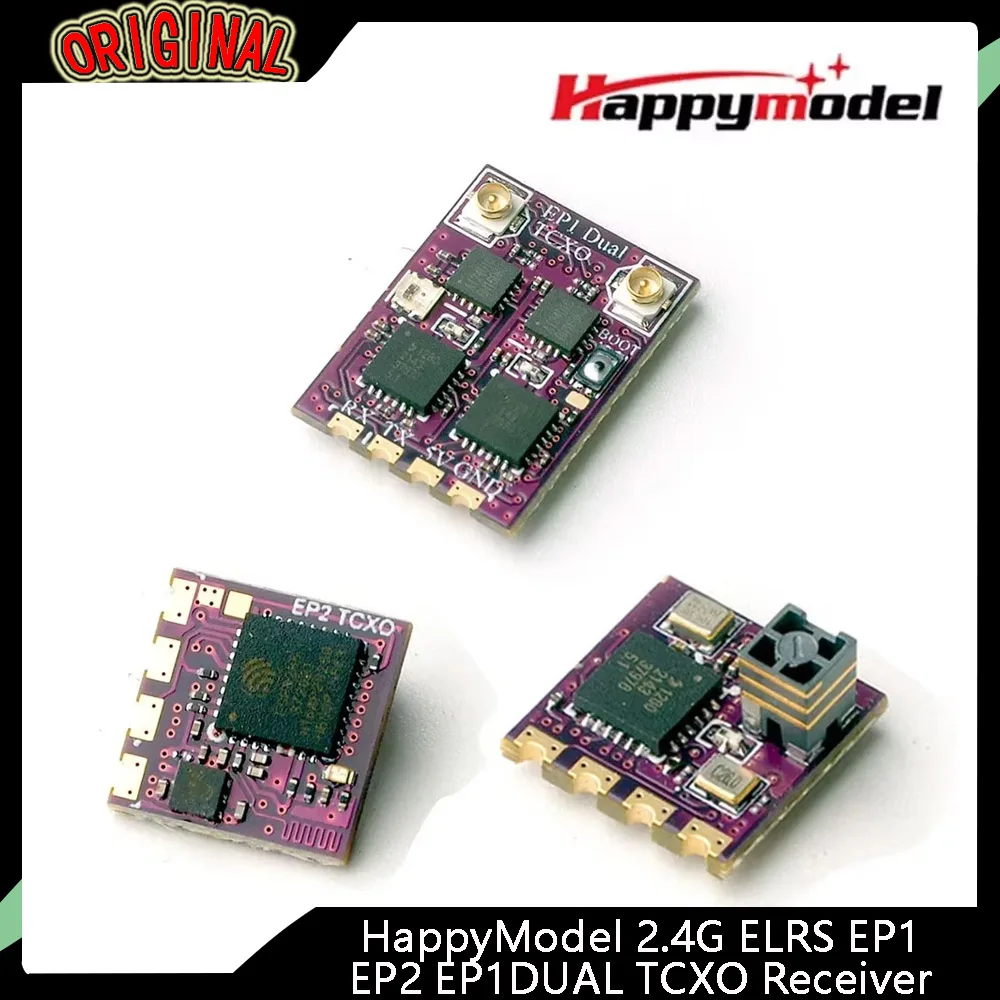 

HappyModel 2.4G ELRS Receiver EP1/EP2/EP1DUAL TCXO - Tiny ExpressLRS for Long Range FPV Racing Drone & Quadcopter