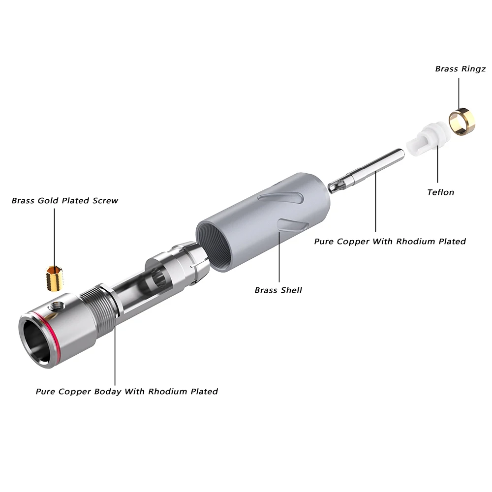 Monosaudio RCA-Stecker aus reinem Kupfer, vergoldet/rhodiniert, RCA-Stecker, Lautsprecherklemme für Audio-Lautsprecher-Signalkabel – Detail 22
