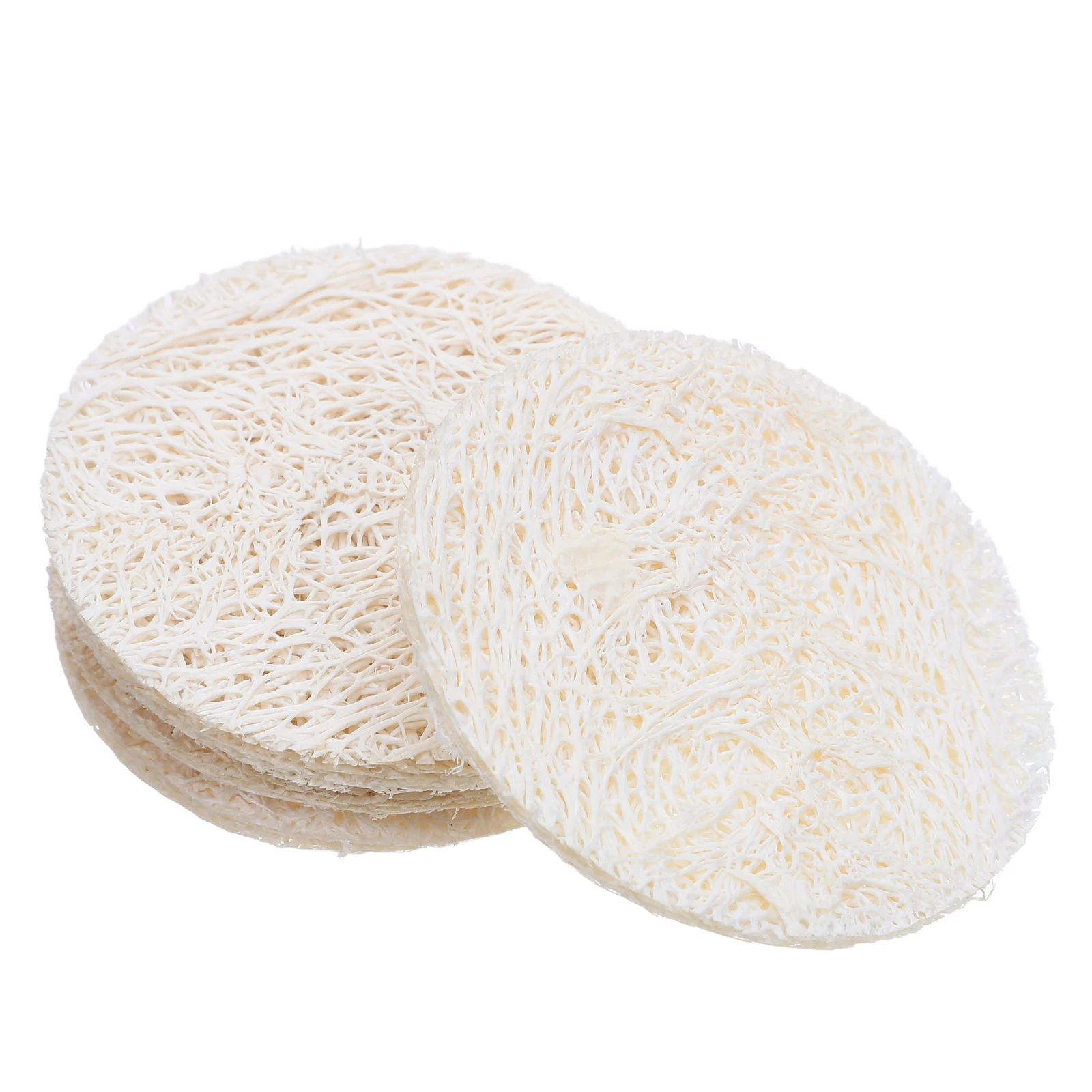 5 個のスキンスクラブパッド天然ヘチマバススポンジ油や汚れを除去循環を改善毎日のシャワー角質除去剤