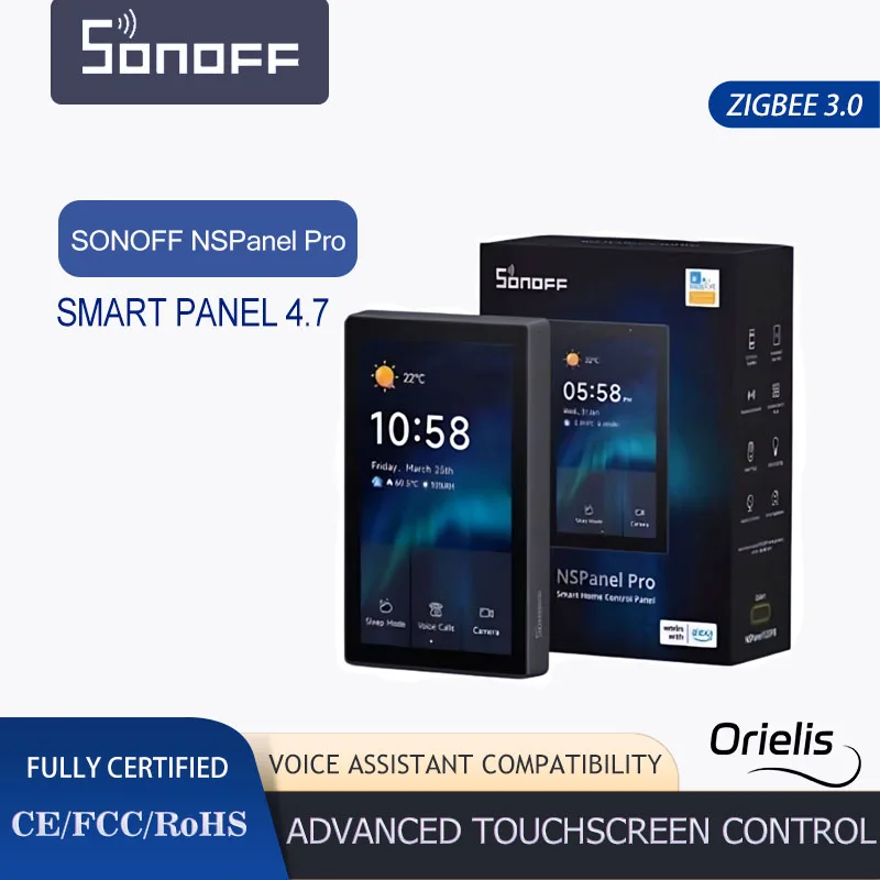 SONOFF NSPanel Smart Scene Настенный переключатель HMI Панель ЕС/США Многофункциональный термостат управления Дисплей погоды в реальном времени через приложение eWeLink