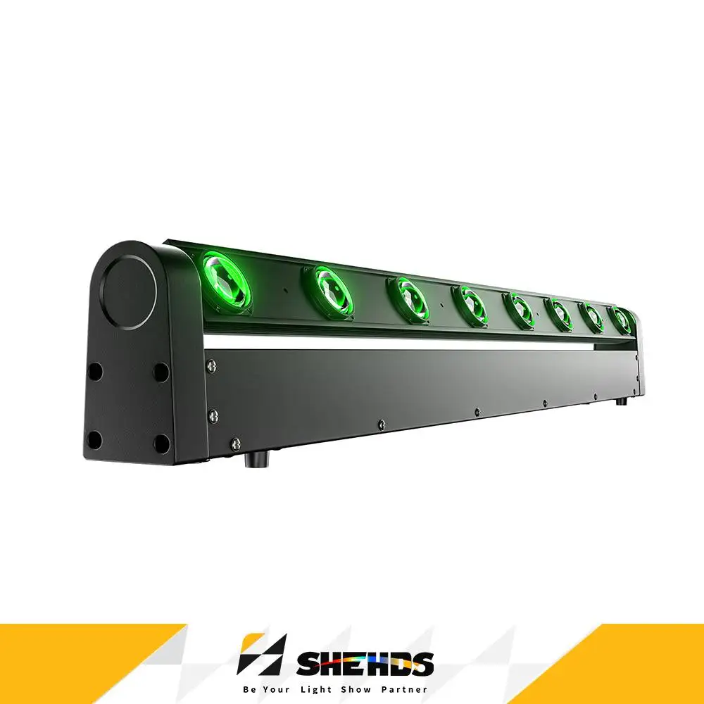 SHEHDS شحن سريع 8x12 واط RGBW متعدد الألوان عمود إضاءة LED شعاع تتحرك رئيس ضوء ل DJ مكان حفل زفاف الكنيسة المرحلة المعدات