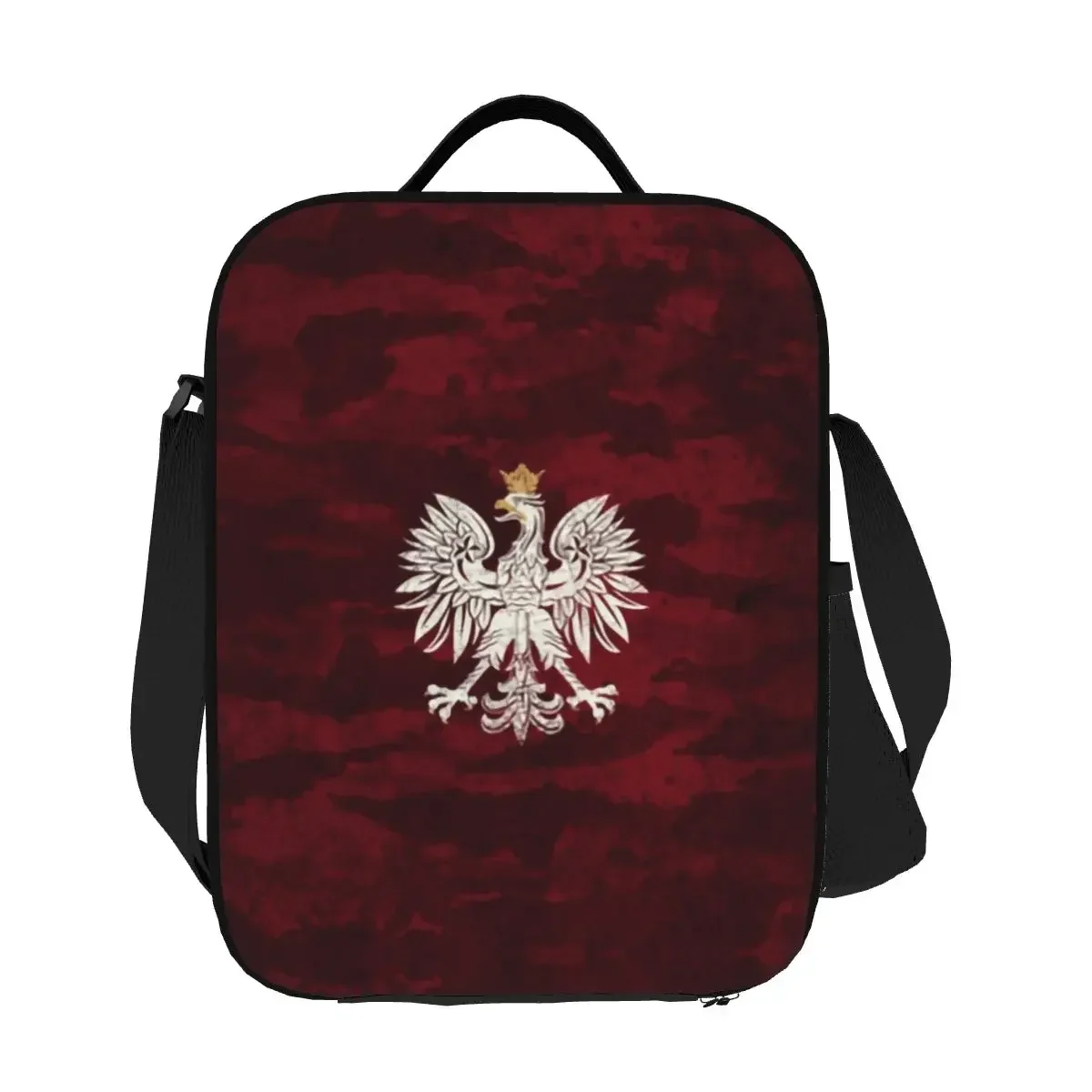 Poland Vintage Coat Of Arms Portable Lunch Box Multifunction Polska Polish Eagle Thermal Cooler Food Insulated  Bag