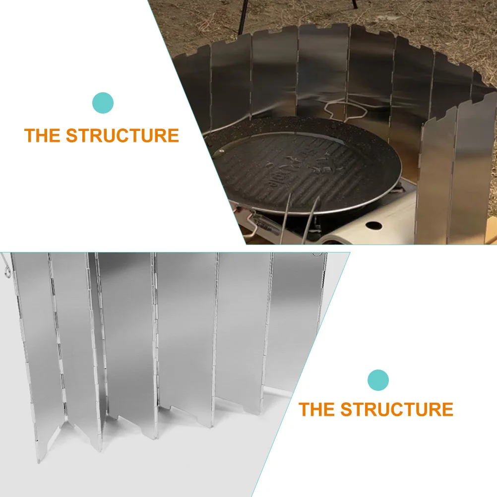 

Folding Windshield Aluminum Alloy Lightweight Foldable Windscreen for Outdoor Stove