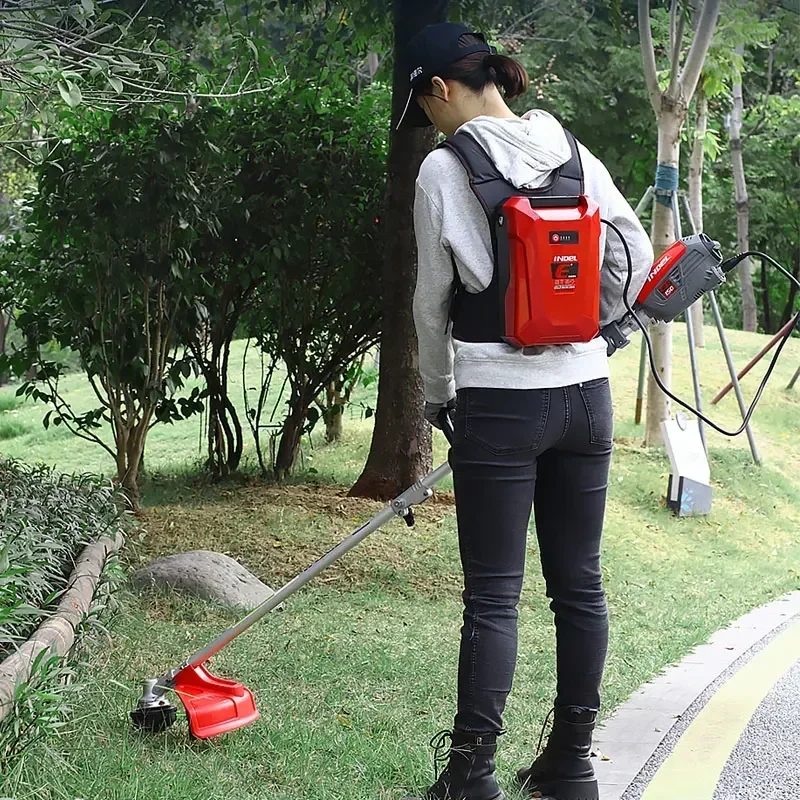 Gartengeräte 36V elektrischer Freischneider Lithium-Batterie String Trimmer Akku-Rasentrimmer Rasenmäher