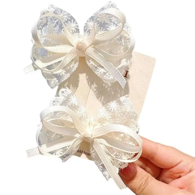 97be clips arcos cinta encaje elegante para recién nacidos Mecanismo seguro adornos para cabello para