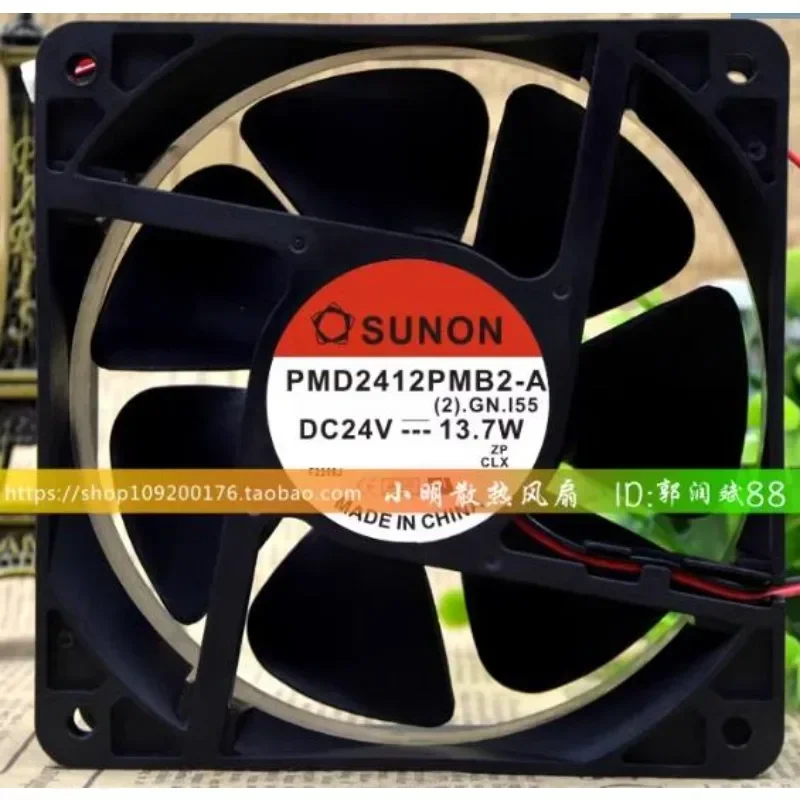 

New Cooler Fan For PMD2412PMB2-A（2）.GN DC24V 13.7W Cooling Fan 12038 120x120x38mm