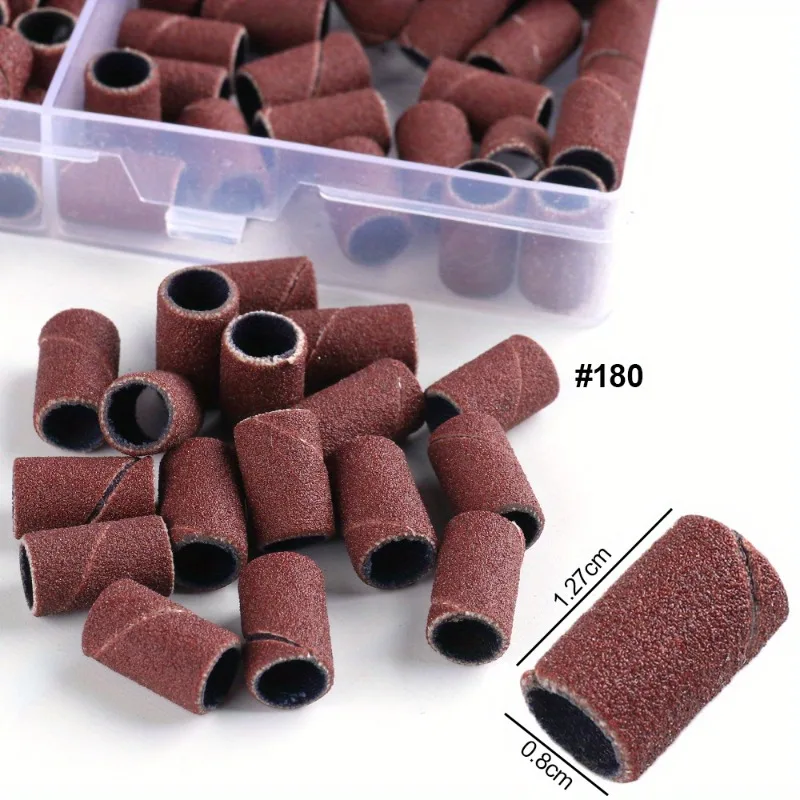 210 قطعة مسمار الرملي غطاء العصابات 80 ''/120''/180 ساندر مسمار لقمة ثقب إزالة هلام البولندية قاطعة المطحنة لآلة أظافر GL1990