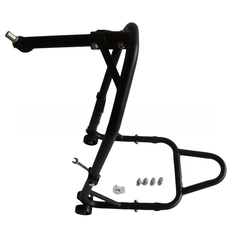 

Motorcycle support front and rear wheel head bracket