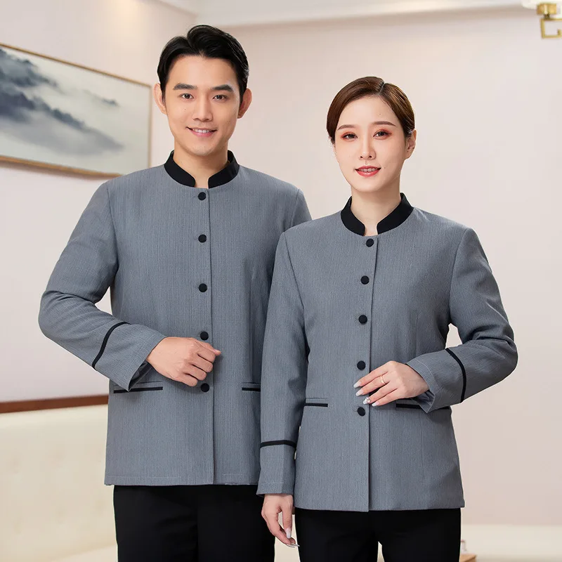 クリーニング衣類長袖コミュニティプロパティクリーナー作業服秋冬ホテルルームアテンダント綿作業服女性用