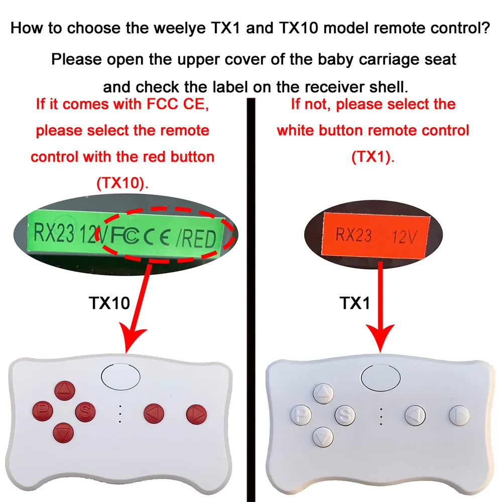 Weelye RX23 FCC receptor y mando a distancia TX10 (opcional) de coche eléctrico para niños, Bluetooth, piezas de repuesto para coche