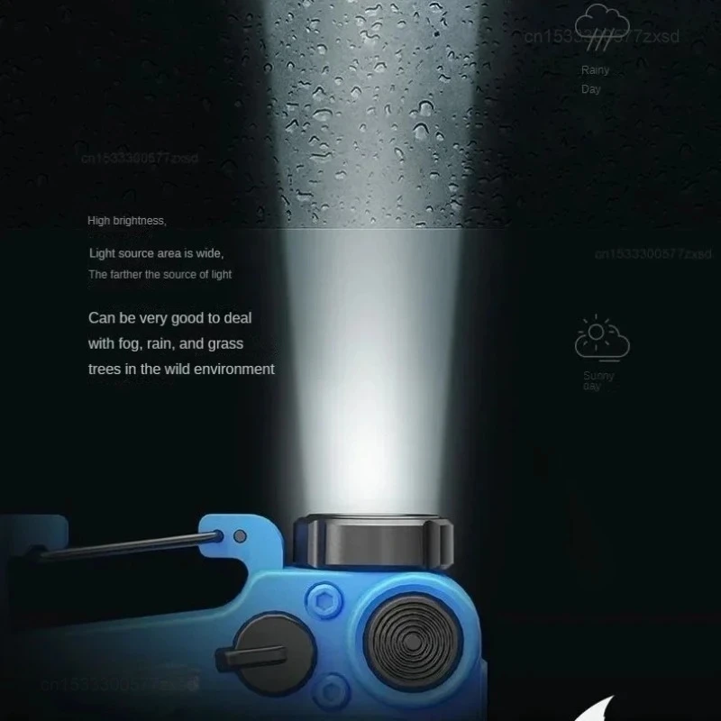 يبتسم القرش مصباح ليد جيب المفاتيح ضوء COB ضوء USB الشعلة القابلة لإعادة الشحن ضوء العمل مع المغناطيسي للمشي في الهواء الطلق الصيد #3