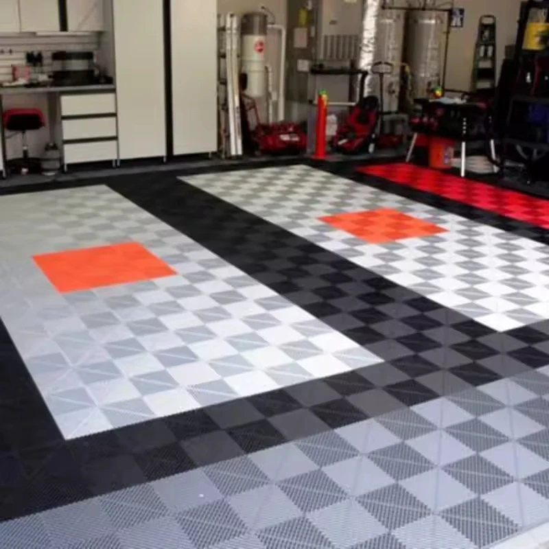 

Durable Waterproof Vented Plastic Interlocking Modular Garage Floor Tiles for Car Washroom