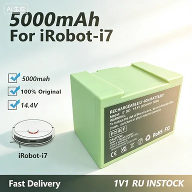

8 ABL-D1 14.4V 5000MAH Оригинальные запасные части - литий-ионный аккумулятор для роботов-пылесосов Roomba серий e и i, i3+, i4+, i7+, i8+