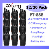 Walkie Talkie PMR446 License-Free Two-Way Radio, Pofung PT88E Professional Walkie Talkies with USB Charging 12 Pack 20 Pack