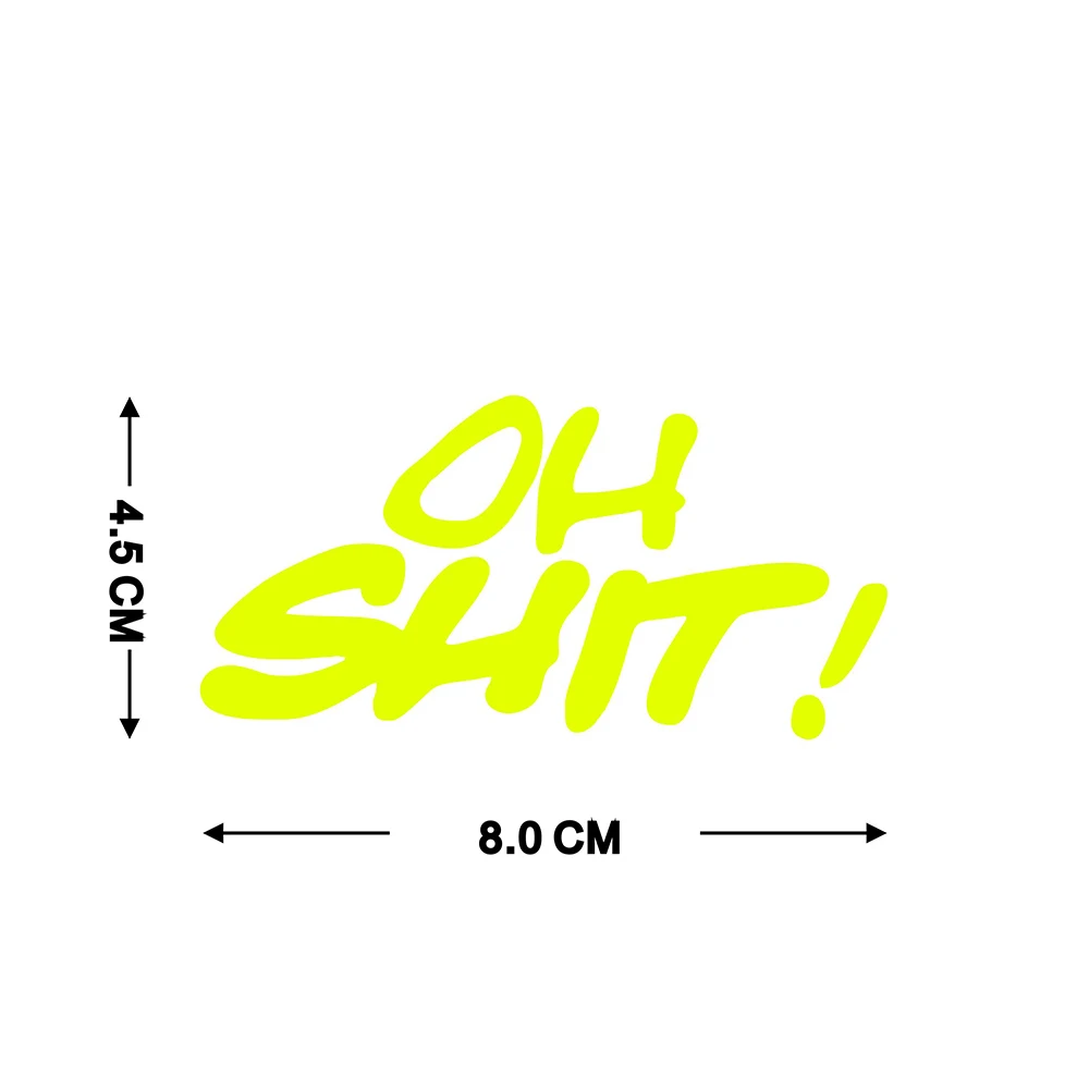 1PC Funny Letters OH SHIT Motorcycle Stickers Waterproof for Motorbike Fuel Tank Helmet Fairing Electric Scooter Vinyl Decals image 6