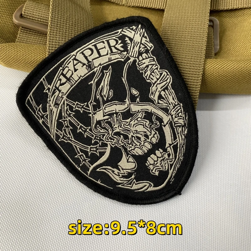 Death Reaper Morale Badge Hook and Loop Patch Chief Tactical Orangutan Armband Army Fans Domineering Sticker Fabric Patches