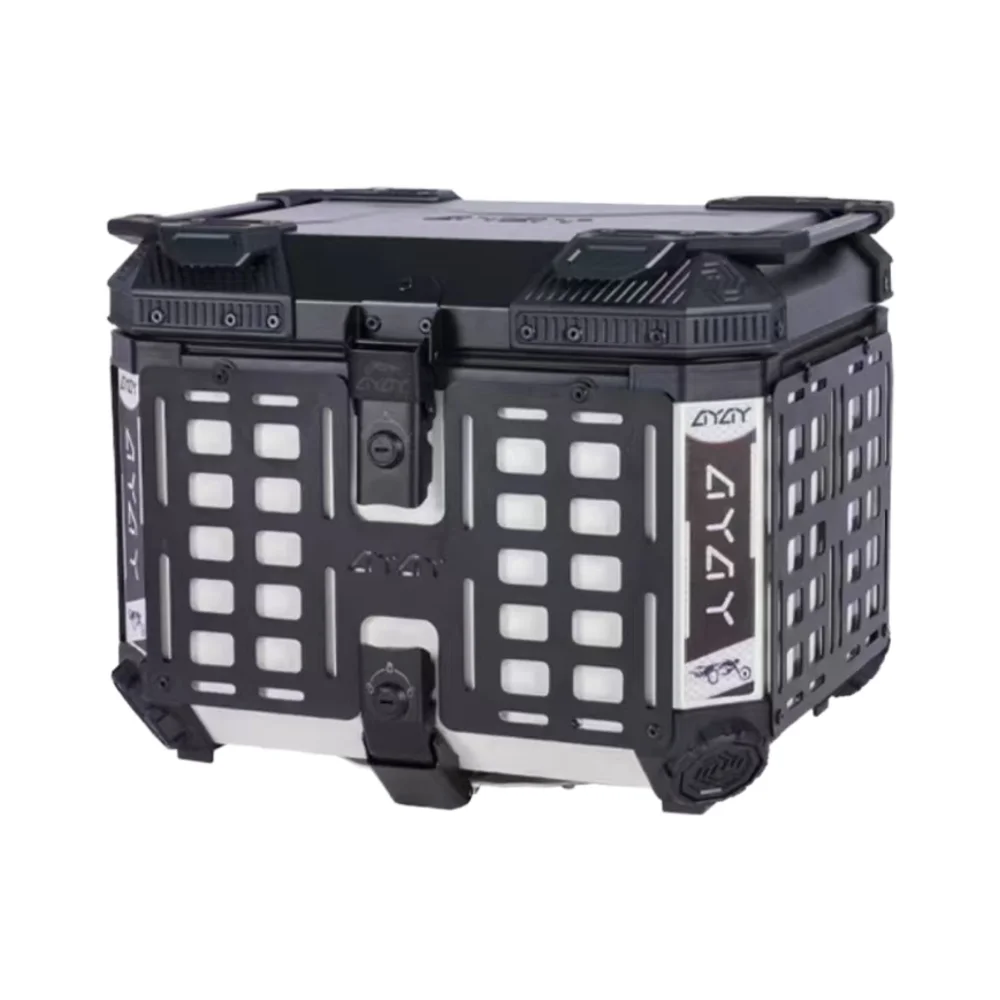 

45L Large Capacity Motorcycle Electric Car Trunk Multi-functional Rear Trunk Aluminum Alloy Armored Waterproof Top Box