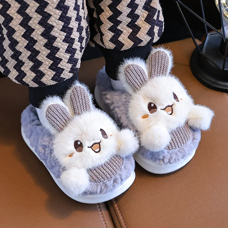 

Осень-зима, новые бархатные хлопковые тапочки, Нескользящая домашняя обувь для родителей и детей Kawaii, домашняя хлопковая обувь с мягкой подошвой для мальчиков и девочек