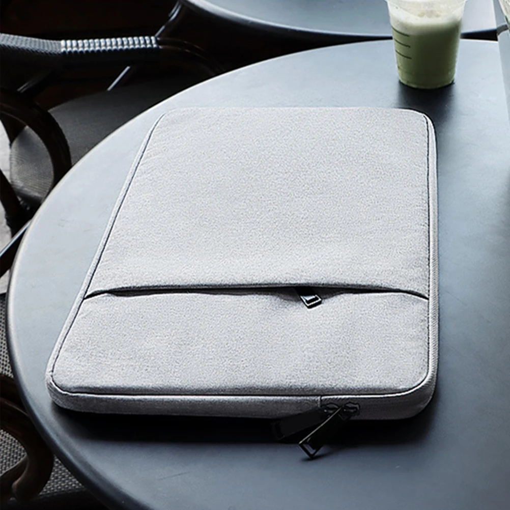 

Laptop Sleeve 14.1 15.4 Inch Grey Notebook Case Protective Cover Tablet Pen Carrying Compatible
