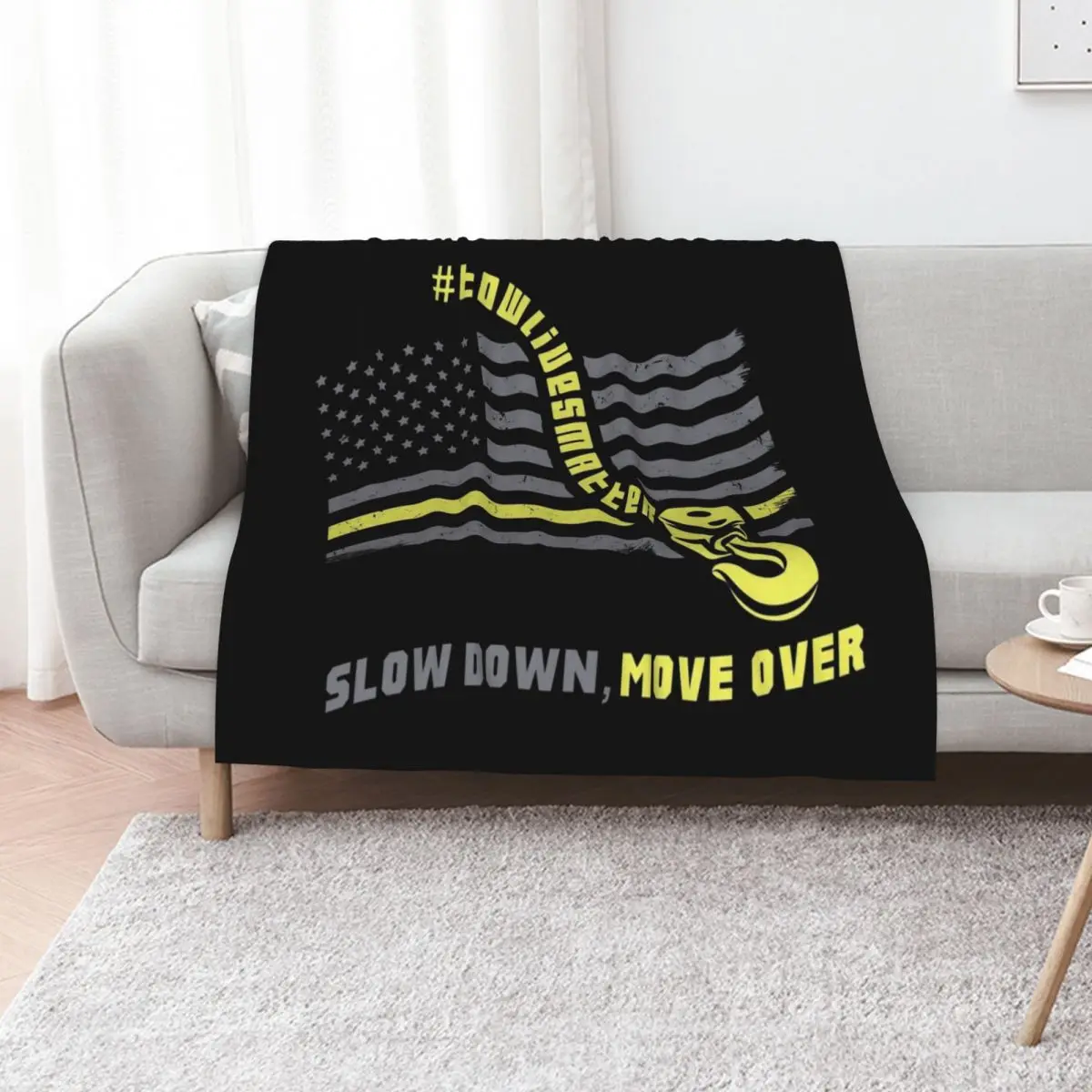 Slow Down Move Over - Tow Truck Operator Gift Throw Blanket For Baby Summer Beddings Plush Single Picnic Blankets