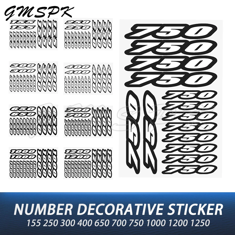 

Motorcycle Stickers Number Decals Fit for Yamaha Suzuki Honda Kawasaki KTM BMW CFMOTO 155 250 300 400 650 700 750 1000 1200 1250