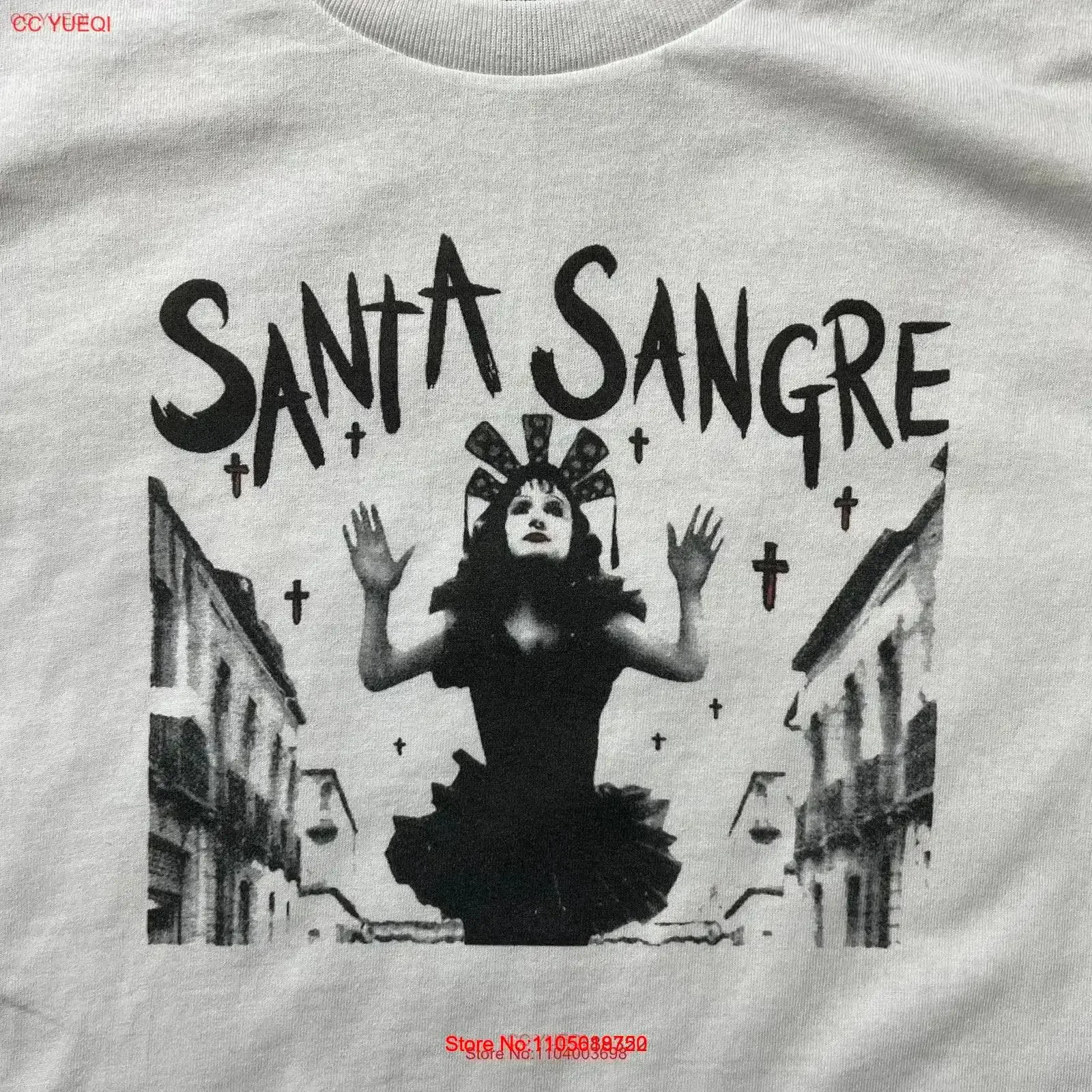 NEW Santa Sangre cult horror movie white T Shirt any size vintage Washed Casual Top For Everyday Wear streetwear Soft vintage