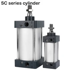 Pneumatic Cylinder SC Standard Air Cylinder 32/40/50/63/80/100mm Bore 25/50/75/100/125/150/175/200mm Stroke Pneumatic Cylinders
