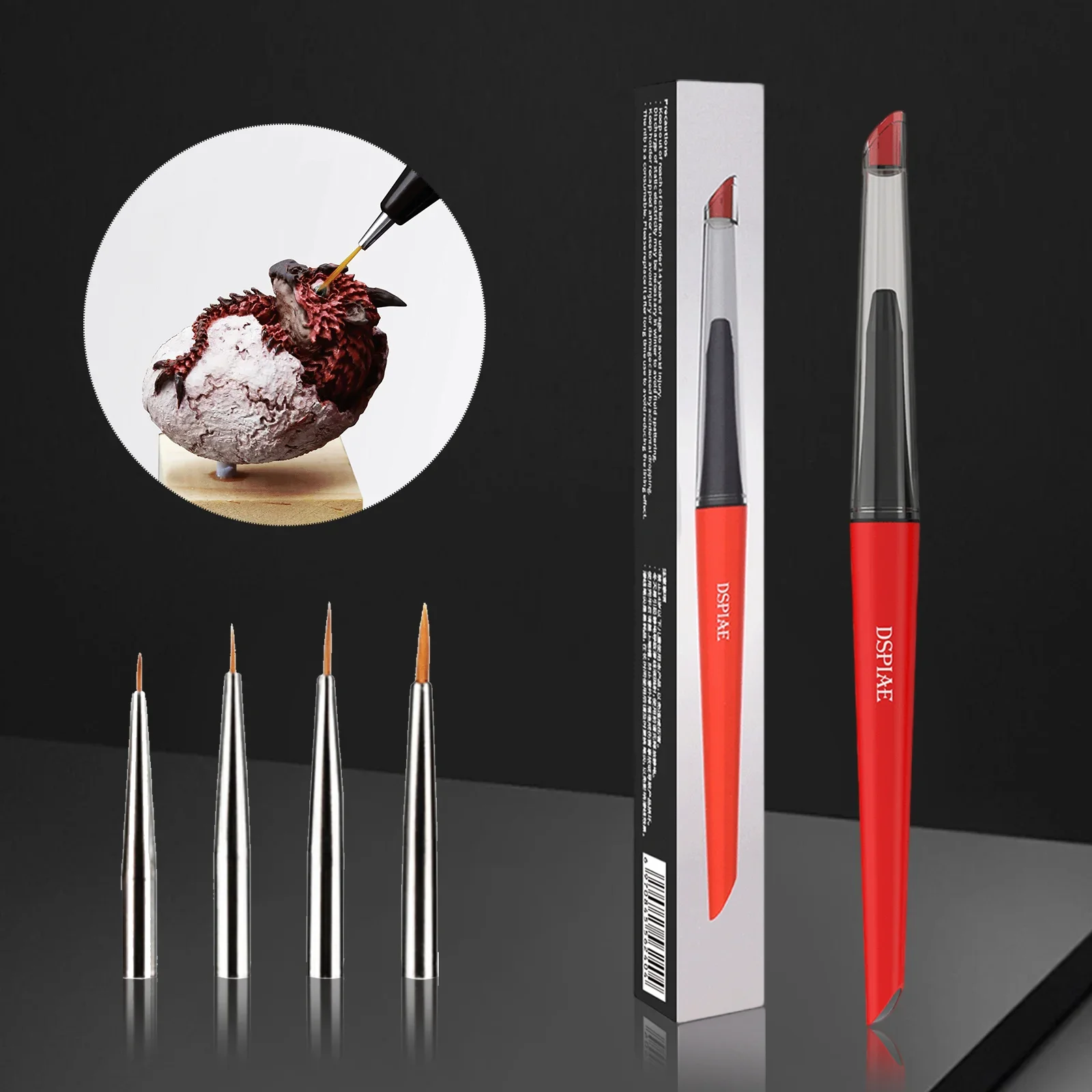 Fine Detailing Brush Plume Panel Line Marker Broad Painting Brush For Gundam Hobby Red Pt-Tb Pt-Fb Pt-Pl Dspiae Phoenix
