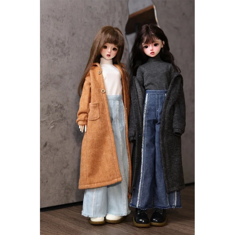 1/3 boneca bjd cashmere topo 1/4 jaqueta de boneca bjd 1/5 bjd casaco com capuz 1/6 bjd fosco blusão menina brinquedo acessórios presente aniversário