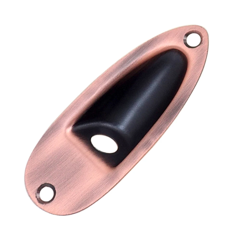Metall Eingang Jack Buchse Platte Mit Schrauben Für ST Stil Elektrische Gitarre Chrom/Schwarz/Gold/Bronze/rot Kupfer Gitarre Zubehör – Detail 21