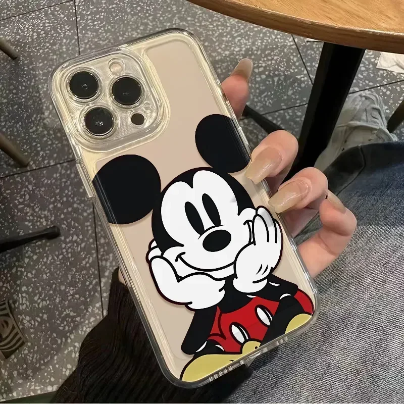 Mickey Mouse Cute Phone Case For iPhone 14 12 13 11 15 16 Pro Max XR XS MAX 7 8 PLUS MINI Y2K Cartoon Lovely Face Back Cover