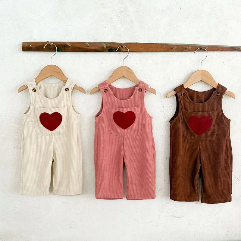 2025 New Autumn Children Clothes 0-3Yrs Infant Baby Girl Trousers Corduroy Jumpsuits Overalls Newborn Baby Girls Pants