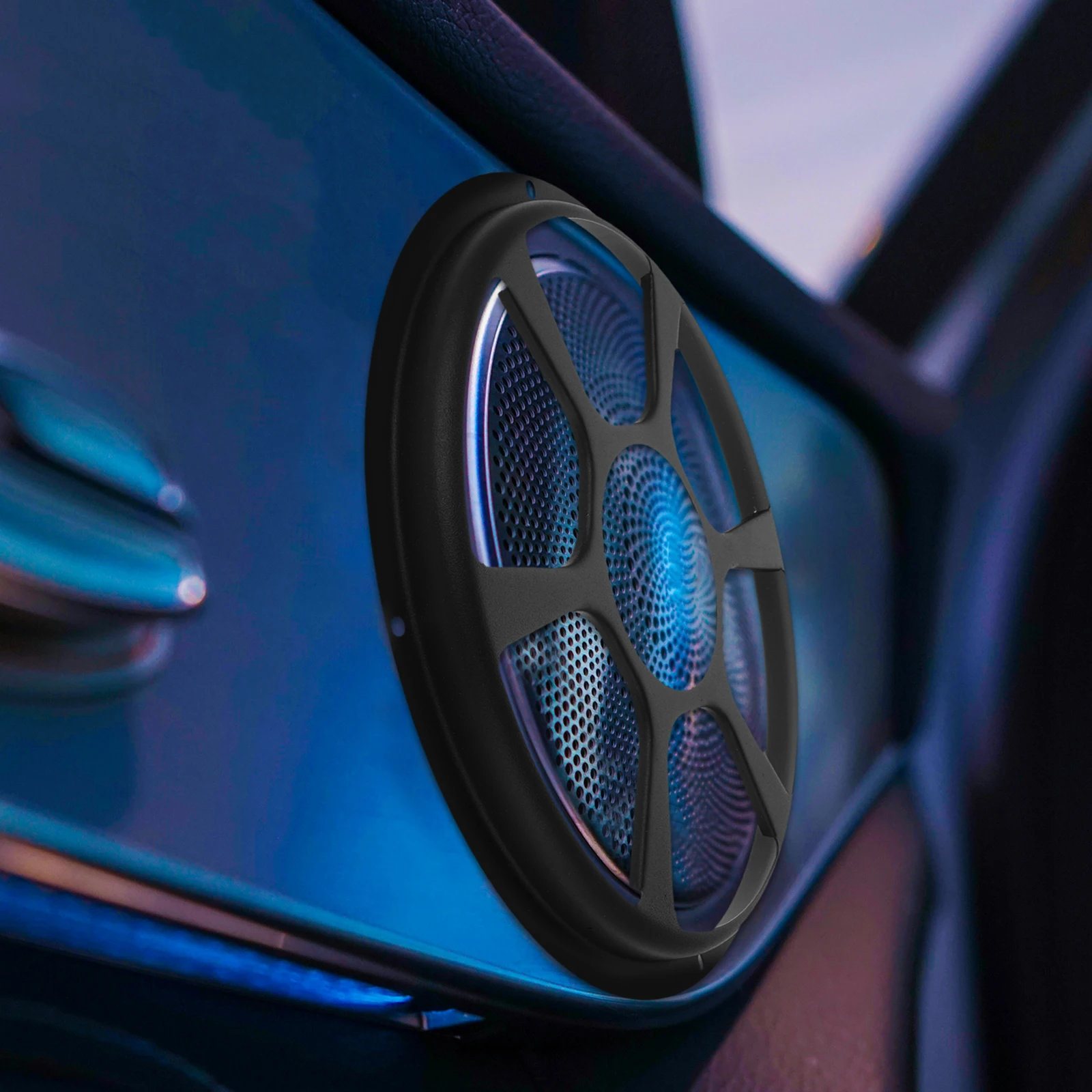 

Iron Cover Grill Metal Protector Car Subwoofer Black Vehicle Grille Replacement Covers Speaker Protector Mesh Cover Decorative