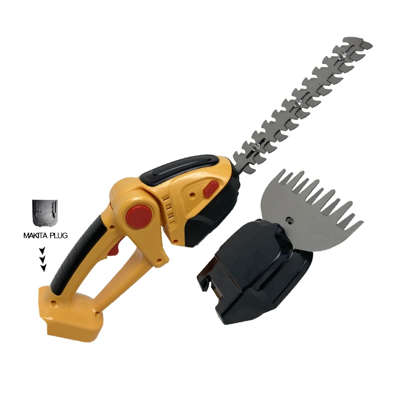 Imagem -02 - Elétrica Cordless Hedge Trimmer Ferramentas de Jardim Cortador de Grama Tree Pruner Recarregável Cabeças Hedge Uma Máquina sem Bateria