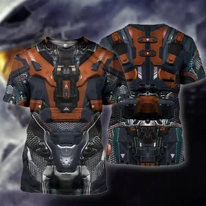 Harajuku Unisex Kurzarm T -Shirt, Ritterpanzer 3D -Druck, Templertemplar 10 Hauptverkaufs -Rüstungshemd - №2