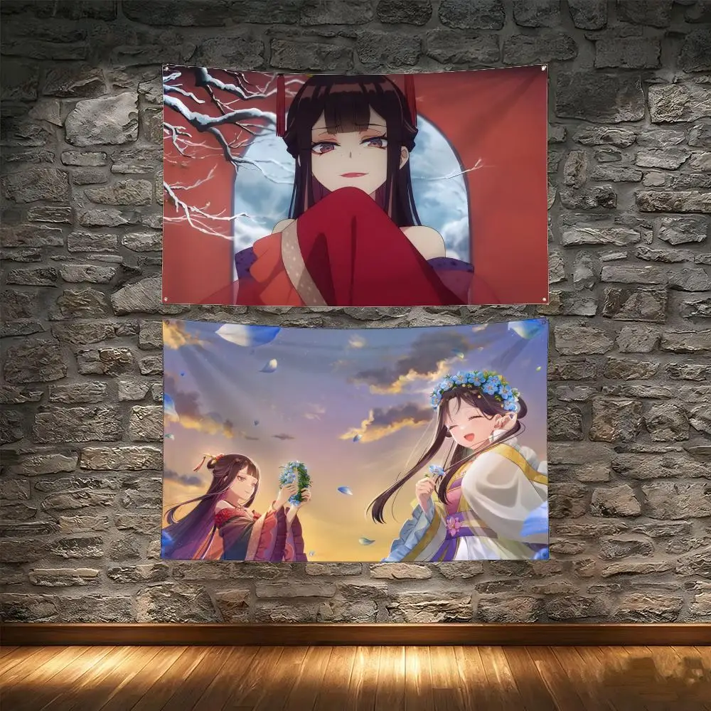 Isekai Anime T-Though I Am an Inept Villainess Flags Tapestry Creative Pattern Photo Living Room Wall Art Party Outdoor Decor