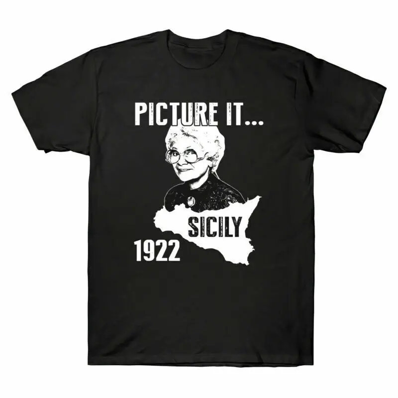 

Picture It Sicily 1922 Golden Girl Friends Gift Vintage Men's T Shirt Cotton