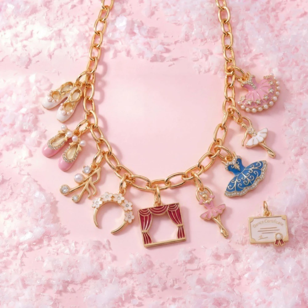 Einfache und hochwertige, vielseitige, beliebte rosa niedliche Blumen-DIY-Anhänger für die Schmuckherstellung – Detail 3