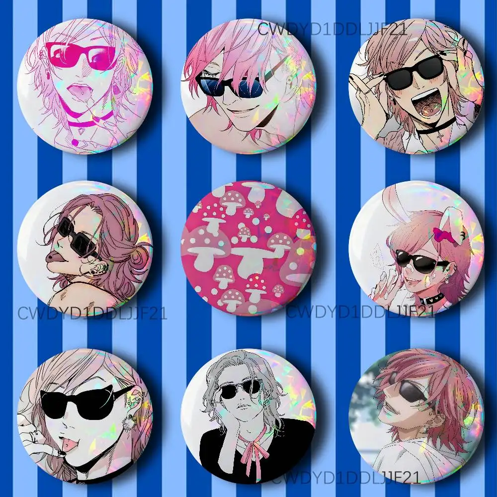 

Yuri Y-Yarichin Club Anime Button Pins Tinplate Brooches Cartoon Creative Badge for Backpack Clothes Decor