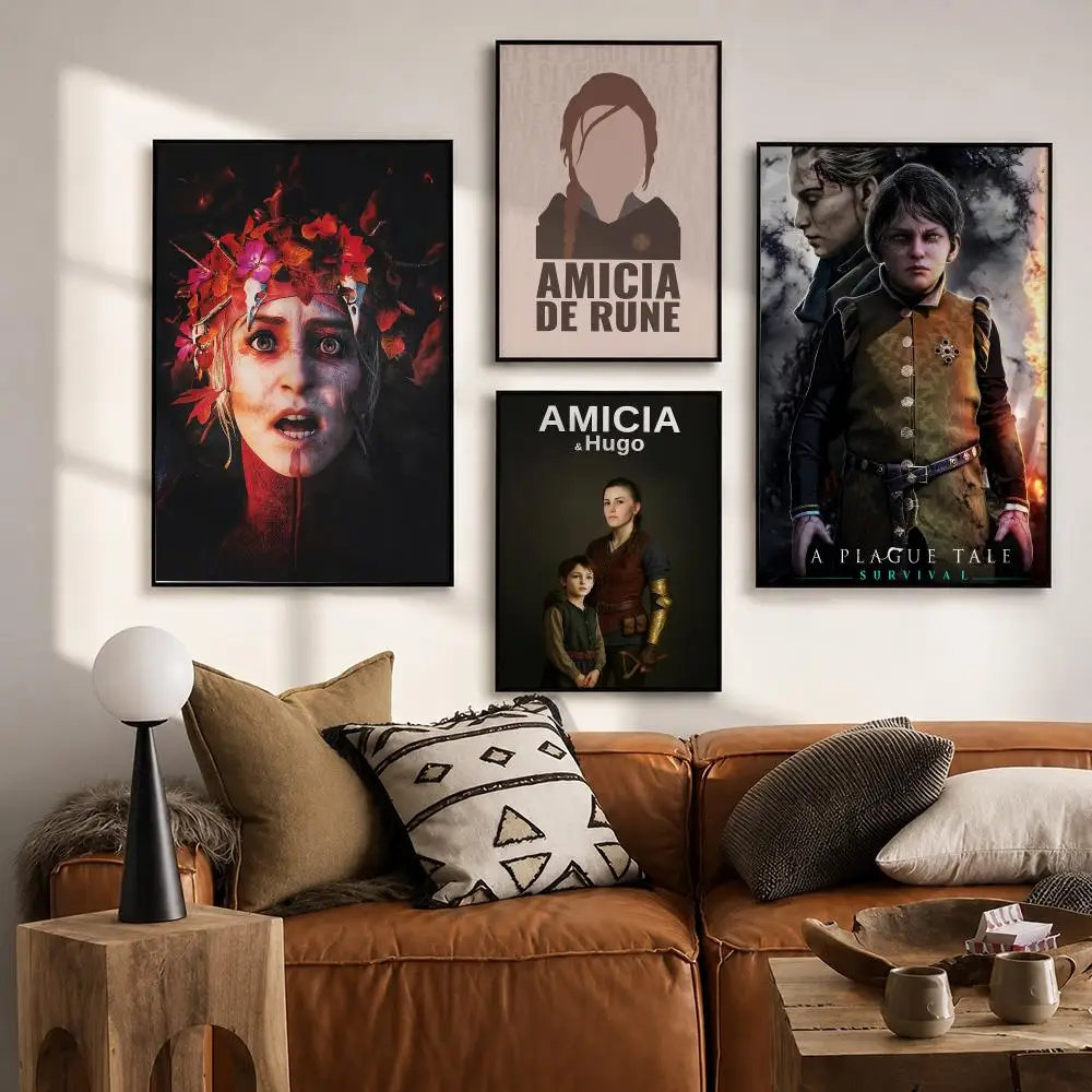 Video Game A Plague Tale Requiem Poster HD poster wall art self-stick no-residue for home cafe office great gift