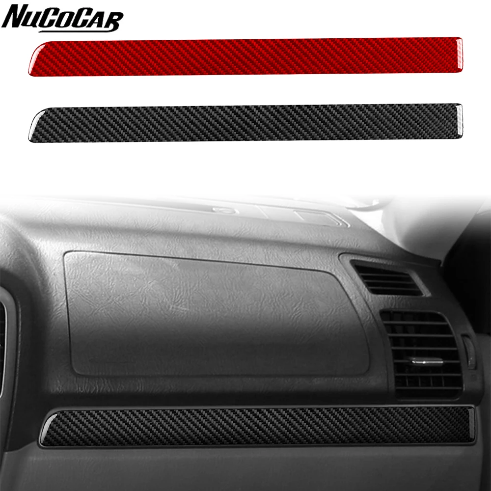 For Suzuki Grand Vitara 2003‑2005 Carbon Fiber co-pilot Dashboard Panel Trim strip Car Accessories Interior Decorative Stickers