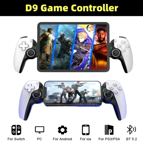 Gran oferta, controlador de tableta BSP D9, mango inalámbrico para juego de interruptor, Joystick de estiramiento Bluetooth para PS3, PS4, Android, IOS
