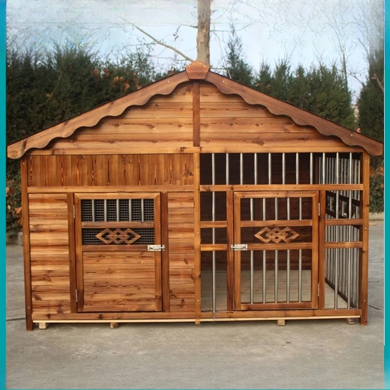 

Medium and large dog house Outdoor kennel Wooden dog house Villa Rainproof Pet house Waterproof